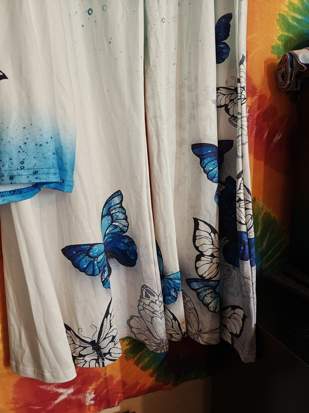 Blue Butterfly Ombre Lounge Set - Tank & Wide Leg Pants - Picture 5 of 6